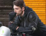 Fekete - piros motoros kesztyű - XL
